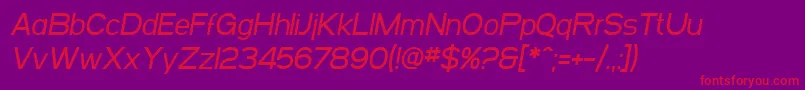 SfArborcrestMediumOblique Font – Red Fonts on Purple Background