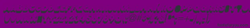 OleadsshadowscapssskItalic Font – Black Fonts on Purple Background
