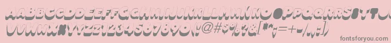 OleadsshadowscapssskItalic-Schriftart – Graue Schriften auf rosa Hintergrund