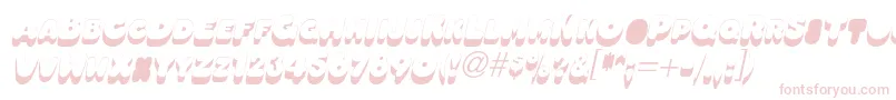 OleadsshadowscapssskItalic-Schriftart – Rosa Schriften auf weißem Hintergrund