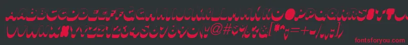OleadsshadowscapssskItalic-fontti – punaiset fontit mustalla taustalla