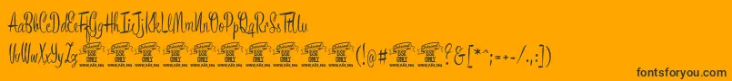 Police BronzescriptPersonaluse – polices noires sur fond orange