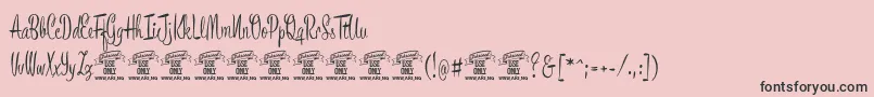 More about BronzescriptPersonaluse Font BronzescriptPersonaluse Font – Black Fonts on Pink Background