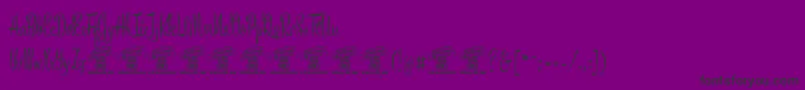 BronzescriptPersonaluse-Schriftart – Schwarze Schriften auf violettem Hintergrund