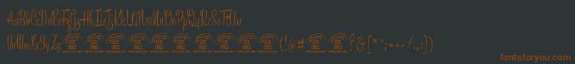 Подробнее о шрифте BronzescriptPersonaluse Шрифт BronzescriptPersonaluse – коричневые шрифты на чёрном фоне