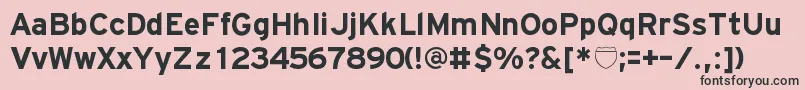 HitTheRoadRegular Font – Black Fonts on Pink Background