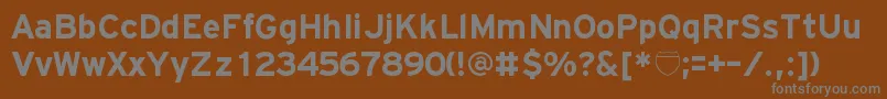HitTheRoadRegular Font – Gray Fonts on Brown Background