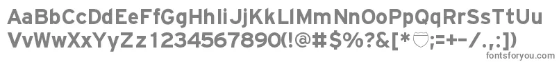 HitTheRoadRegular Font – Gray Fonts on White Background