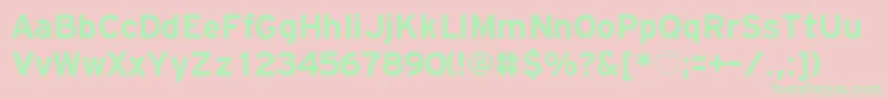 HitTheRoadRegular Font – Green Fonts on Pink Background