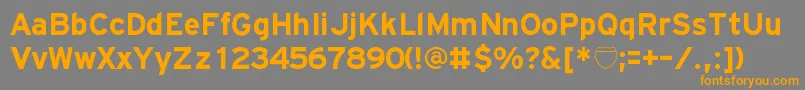 HitTheRoadRegular Font – Orange Fonts on Gray Background