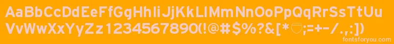 HitTheRoadRegular Font – Pink Fonts on Orange Background