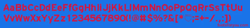HitTheRoadRegular Font – Red Fonts on Blue Background