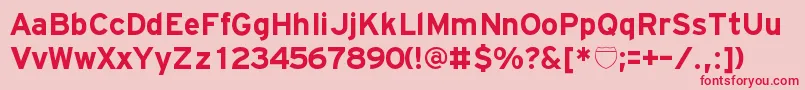 HitTheRoadRegular Font – Red Fonts on Pink Background