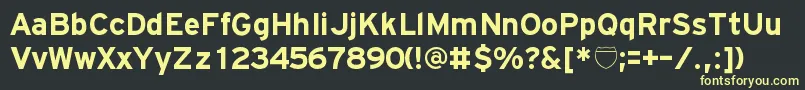 HitTheRoadRegular Font – Yellow Fonts on Black Background