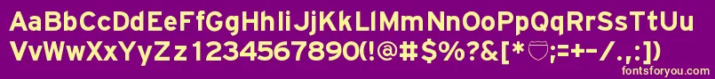 HitTheRoadRegular Font – Yellow Fonts on Purple Background