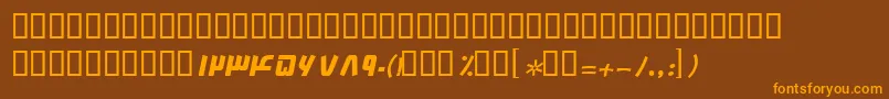 Шрифт BFarnaz – оранжевые шрифты на коричневом фоне