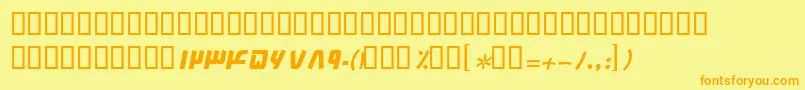BFarnaz-Schriftart – Orangefarbene Schriften auf gelbem Hintergrund