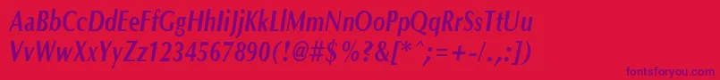 fuente OptanecompactBoldItalic – Fuentes Moradas Sobre Fondo Rojo