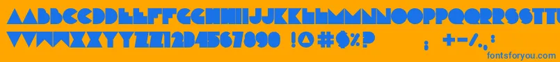 RnsBoboDylan Font – Blue Fonts on Orange Background