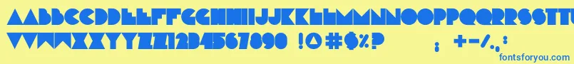RnsBoboDylan Font – Blue Fonts on Yellow Background