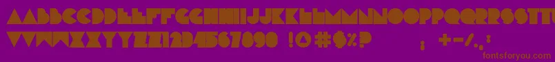 RnsBoboDylan Font – Brown Fonts on Purple Background