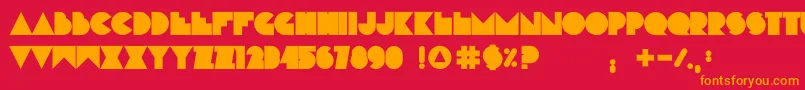 RnsBoboDylan Font – Orange Fonts on Red Background