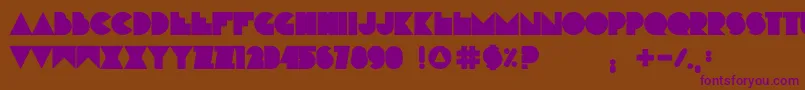 RnsBoboDylan Font – Purple Fonts on Brown Background