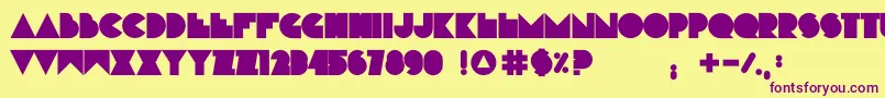 RnsBoboDylan Font – Purple Fonts on Yellow Background