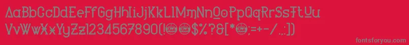 HeartbeatSynchronicity Font – Gray Fonts on Red Background