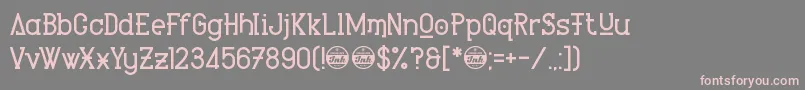 HeartbeatSynchronicity Font – Pink Fonts on Gray Background
