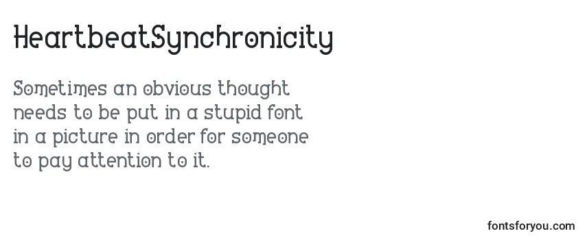 Review of the HeartbeatSynchronicity Font