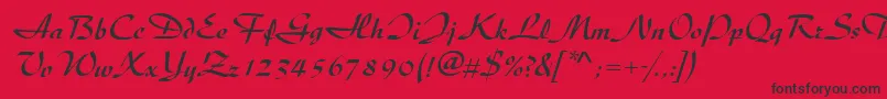 DiscipleRegular Font – Black Fonts on Red Background