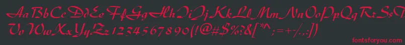 DiscipleRegular Font – Red Fonts on Black Background