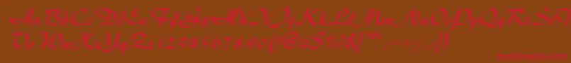 DiscipleRegular Font – Red Fonts on Brown Background