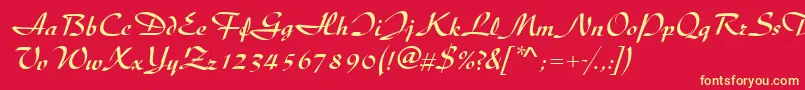 DiscipleRegular Font – Yellow Fonts on Red Background