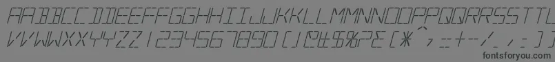 フォントSilverballItalic – 黒い文字の灰色の背景