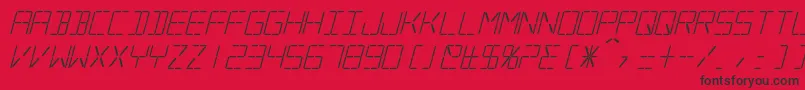 SilverballItalic Font – Black Fonts on Red Background