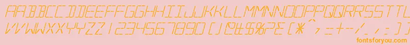 SilverballItalic Font – Orange Fonts on Pink Background