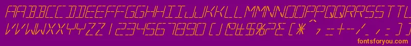 SilverballItalic Font – Orange Fonts on Purple Background