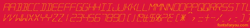 SilverballItalic Font – Orange Fonts on Red Background