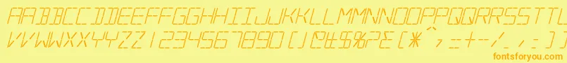 SilverballItalic Font – Orange Fonts on Yellow Background