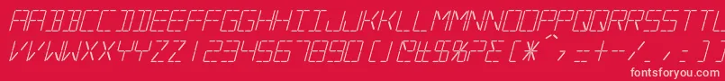 SilverballItalic Font – Pink Fonts on Red Background