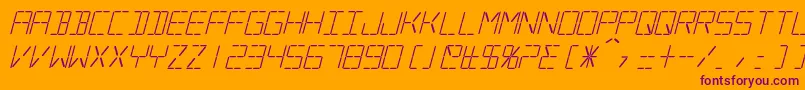 SilverballItalic Font – Purple Fonts on Orange Background