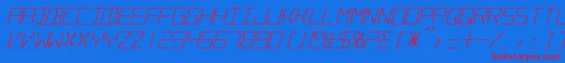 SilverballItalic Font – Red Fonts on Blue Background