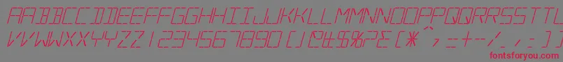 fuente SilverballItalic – Fuentes Rojas Sobre Fondo Gris
