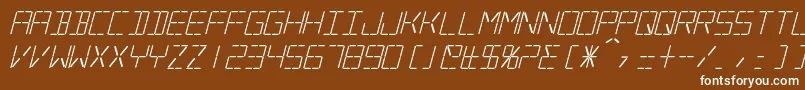 SilverballItalic Font – White Fonts on Brown Background