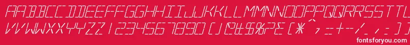 SilverballItalic Font – White Fonts on Red Background