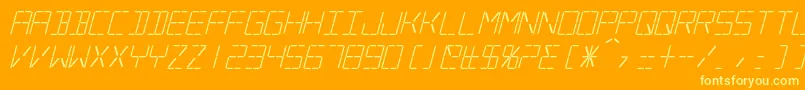 SilverballItalic Font – Yellow Fonts on Orange Background