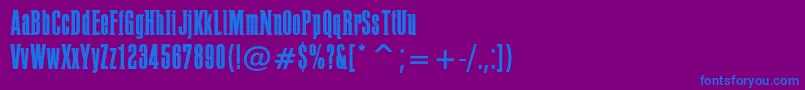 Шрифт PffusionLight – синие шрифты на фиолетовом фоне