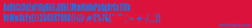 PffusionLight-fontti – siniset fontit punaisella taustalla